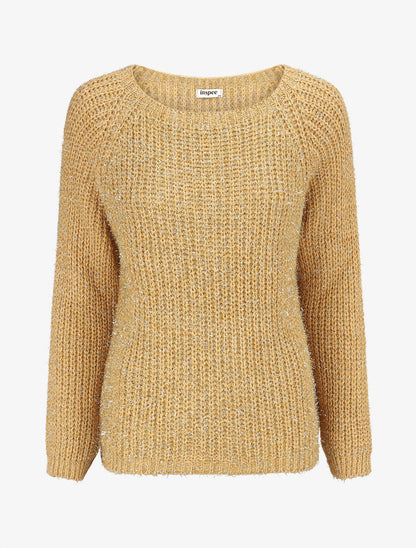 Pull en maille irisée - Or - 1