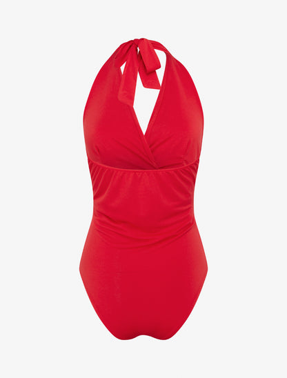 Body uni à dos nu - Rouge - 2