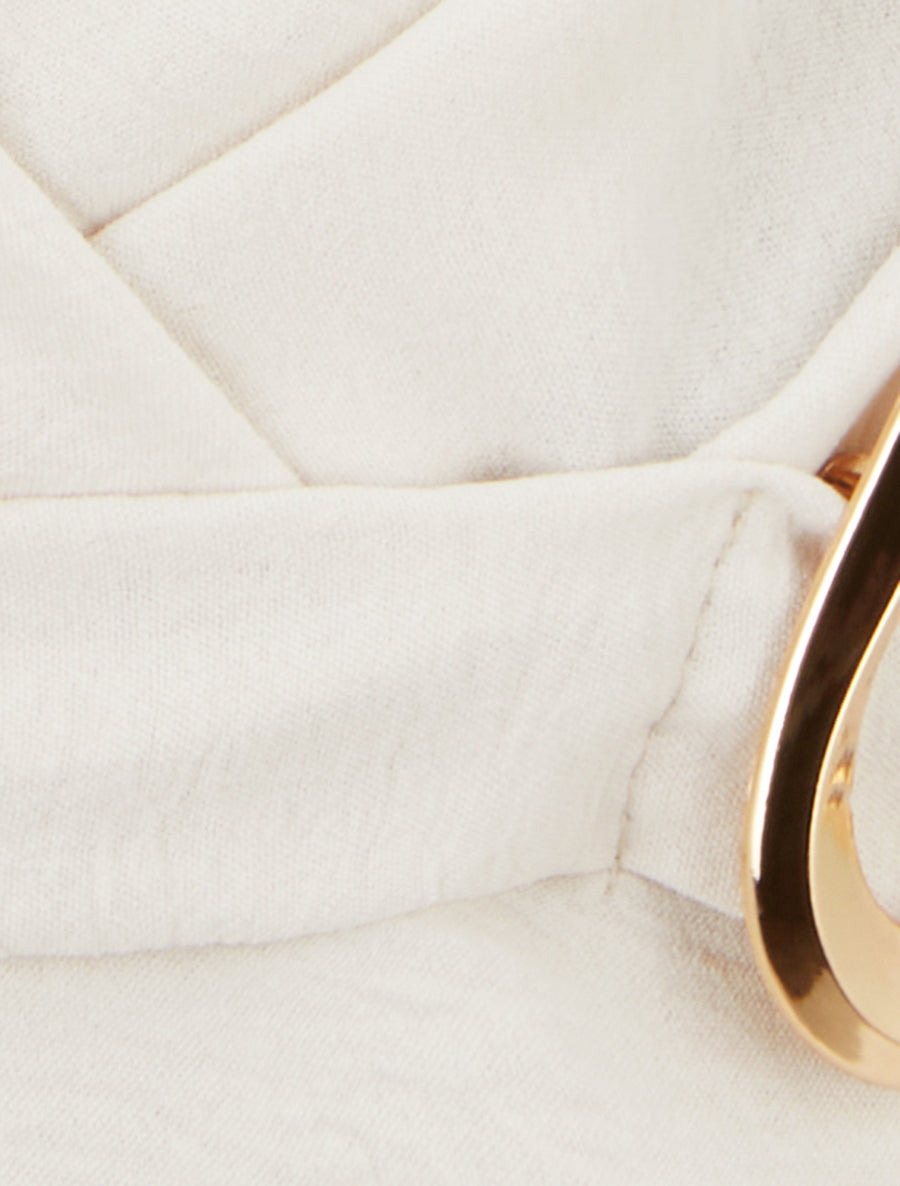 Top cintré à boucle décorative - Beige - 3