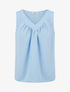 Top uni sans manches à col V - Bleu ciel - 1