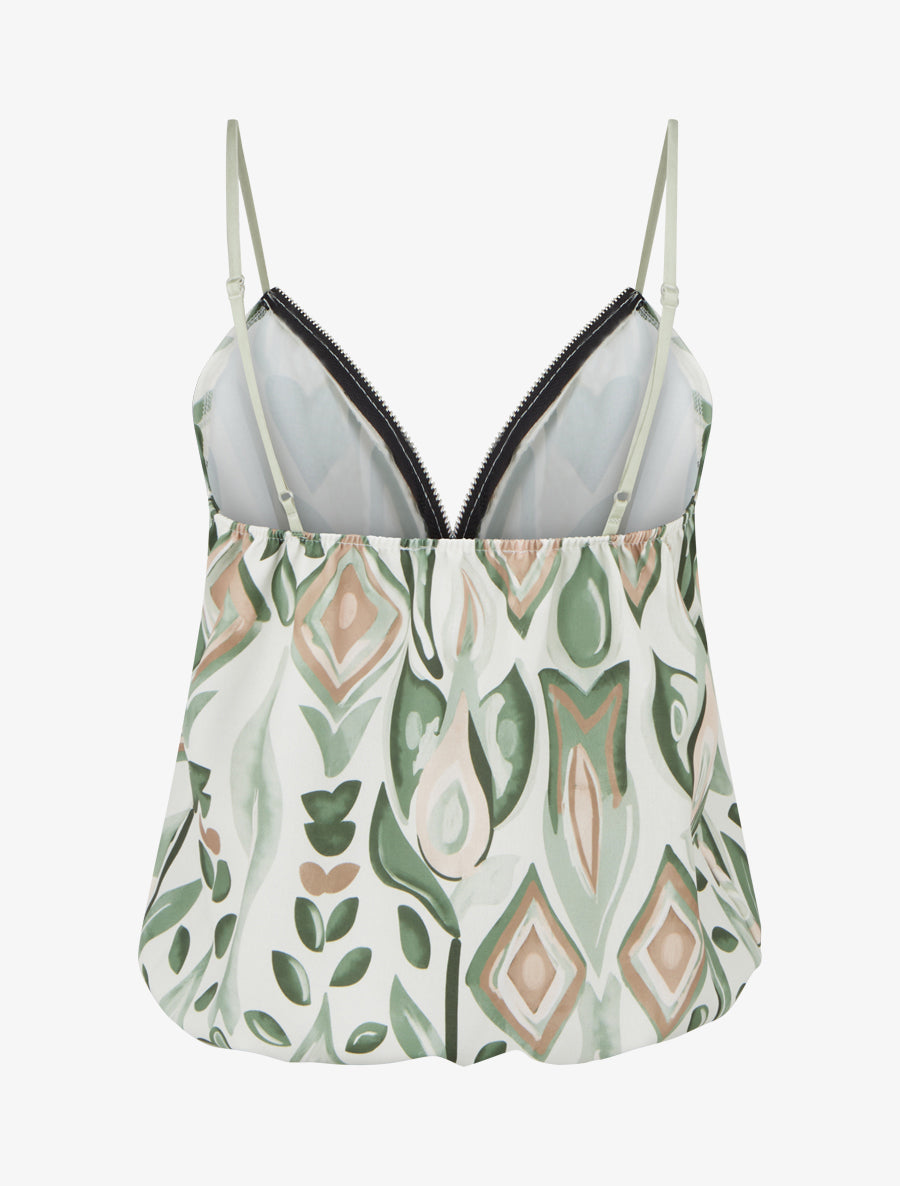 Caraco boule à zip et imprimé fantaisie - Kaki - 2