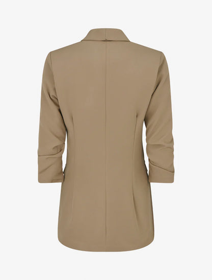 Effen blazer met geplooide mouwen - Mol