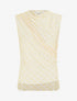 Top sans manches en tulle à pois - Jaune - 1