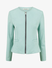 Veste en suédine zippée - Turquoise - 1