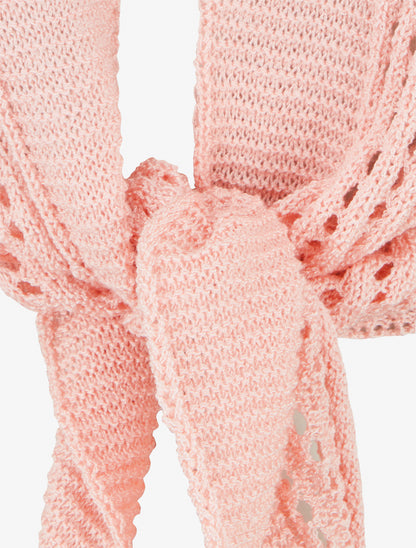 Gilet ajouré à nouer - Rose - 3