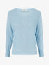 Pull irisé à manches chauve-souris - Bleu ciel - 1