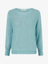 Pull irisé à manches chauve-souris - Turquoise - 1