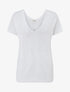 Top droit en maille à manches courtes - Blanc - 1