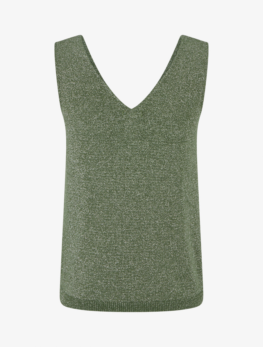 Top sans manches irisé - Kaki - 2