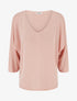Pull fin uni à lignes ajourées - Rose - 1
