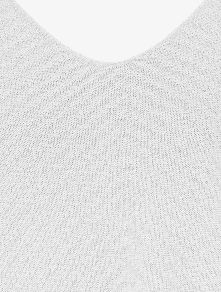 Pull fin irisé à manches 3/4 - Blanc - 3