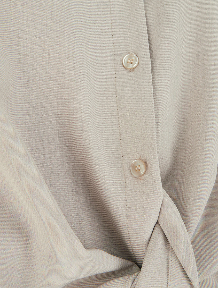 Chemisier noué asymétrique - Taupe - 3