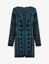 Gilet imprimé aztèque - Bleu pétrole - 1