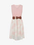 Robe coupe évasée imprimé floral - Rose - 1