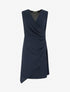 Robe sans manches style portefeuille - Marine - 1