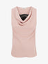Top sans manches à col bénitier et dentelle - Rose - 1
