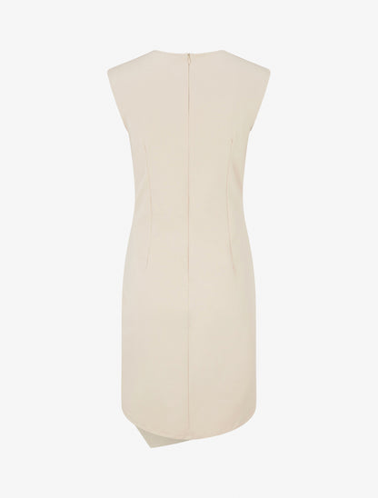 Robe sans manches unie style portefeuille - Beige - 2