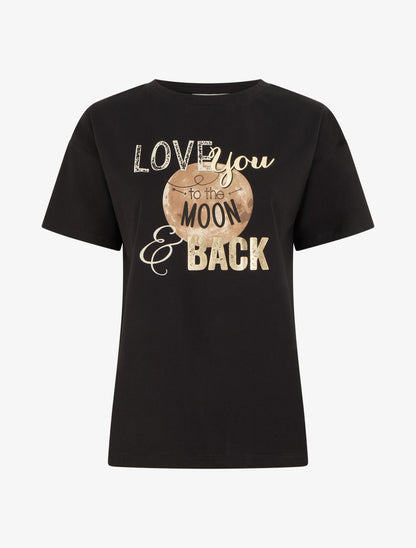 T-shirt Love you to the moon - Noir - 1