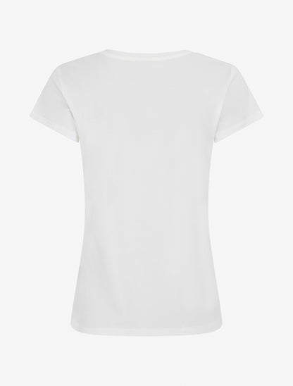 T-shirt à strass et flocage oiseaux - Blanc - 2