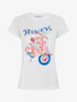 T-shirt à motif scooter strassé - Blanc - 1