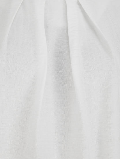 Top droit manches courtes en dentelle - Blanc - 3