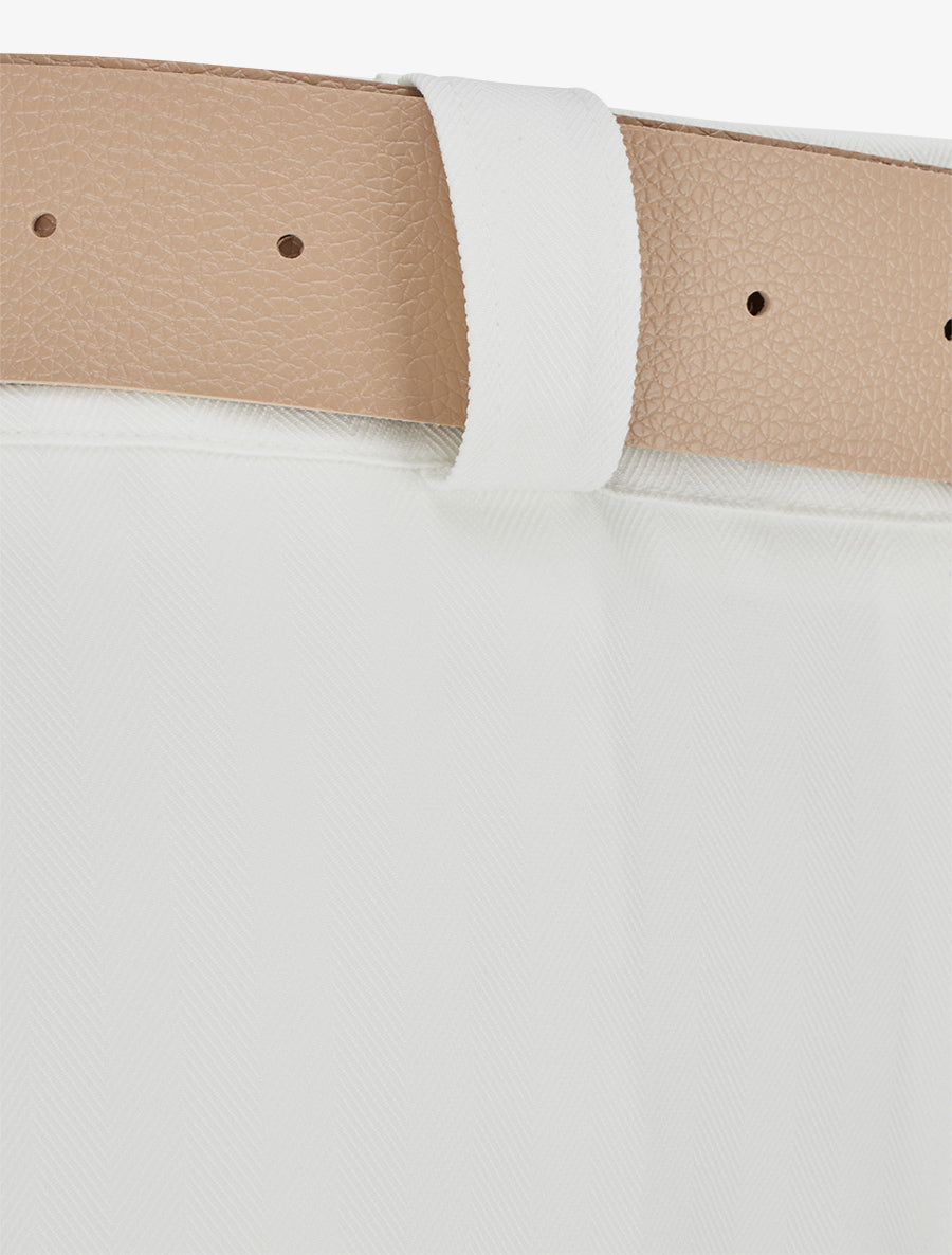 Pantalon ample à motif rayé - Blanc - 3