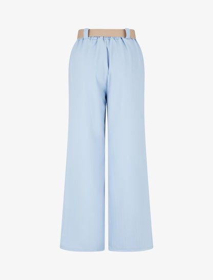 Pantalon ample à motif rayé - Bleu ciel - 2