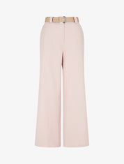 Pantalon ample à motif rayé - Rose - 1