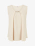 Top droit uni à col rond bijou - Beige foncé - 1