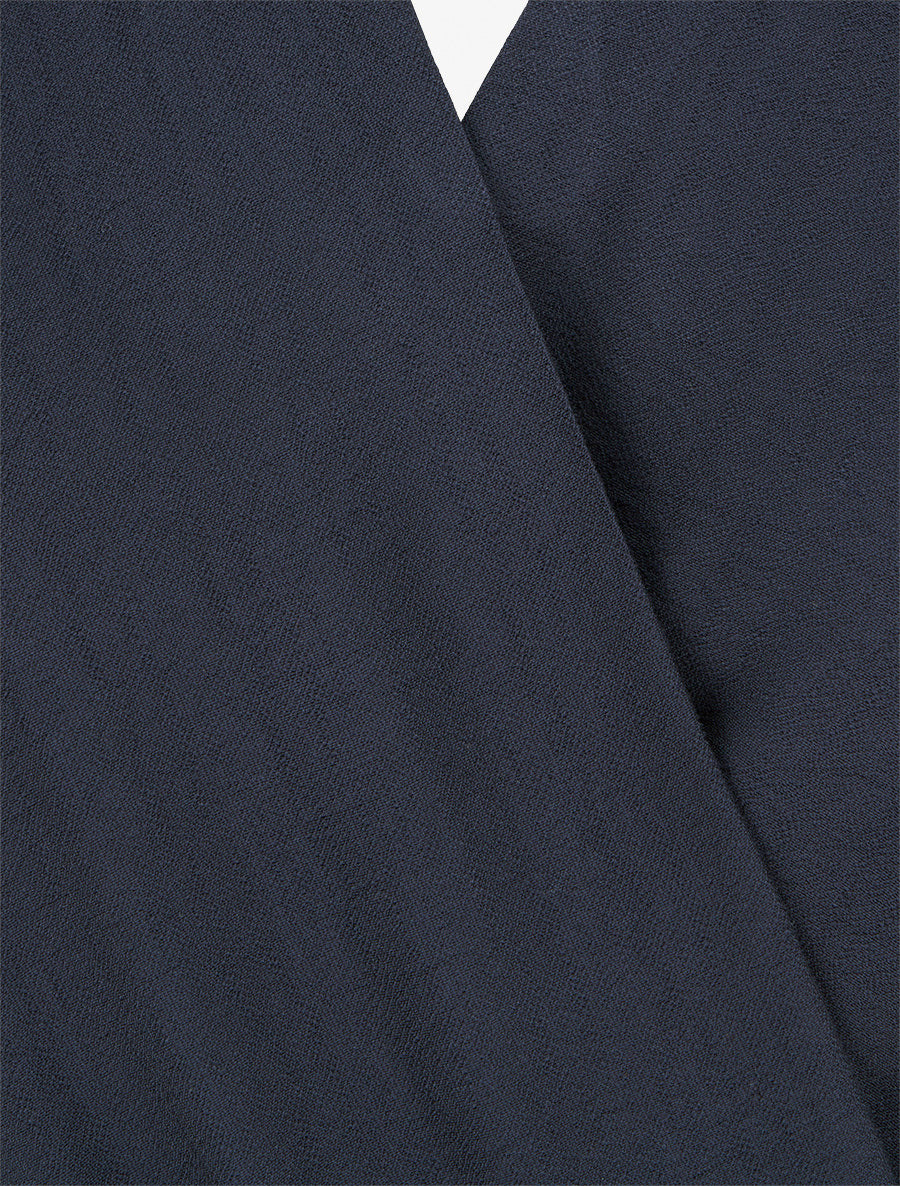 Combishort style robe portefeuille à broche - Marine - 3
