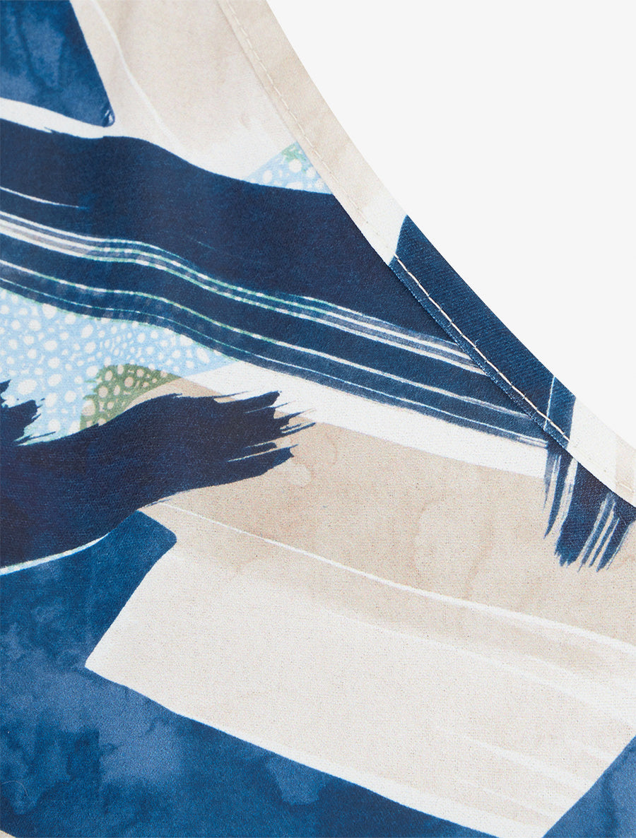 Combishort fantaisie à manches courtes volantées - Marine - 3