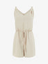 Combishort uni à taille élastiquée - Beige - 1
