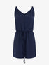 Combishort uni à taille élastiquée - Marine - 1