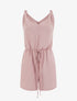 Combishort uni à taille élastiquée - Vieux rose - 1