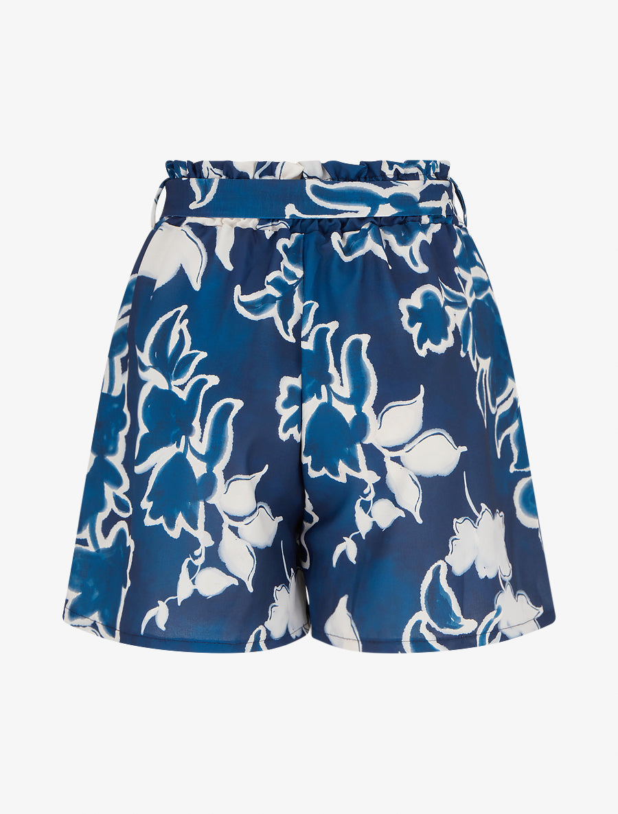 Short fluide à imprimé floral - Marine - 2