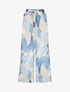 Pantalon fluide imprimé graphique - Bleu - 1