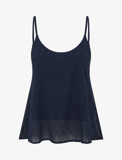 Caraco uni et texturé - Bleu nuit - 1