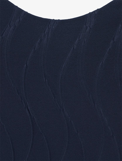 Caraco uni et texturé - Bleu nuit - 3