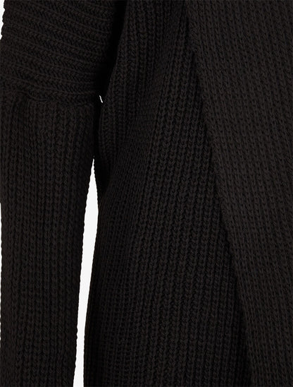 Gilet oversize ouvert - Noir - 3