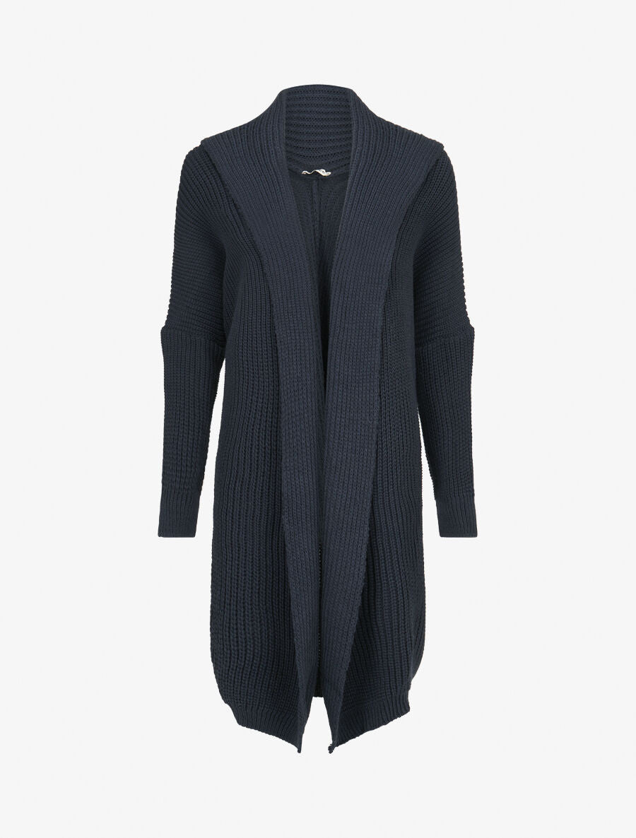 Gilet oversize ouvert - Marine - 1