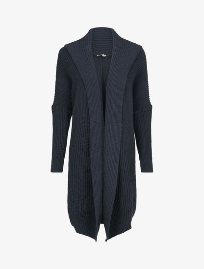 Gilet oversize ouvert - Marine - 1