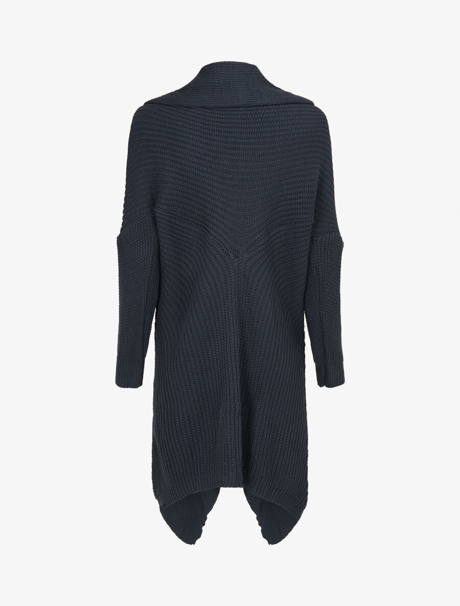Gilet oversize ouvert - Marine - 2