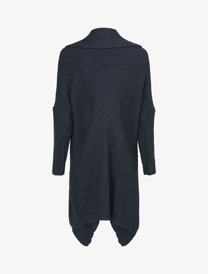 Gilet oversize ouvert - Marine - 2