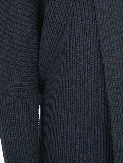 Gilet oversize ouvert - Marine - 3