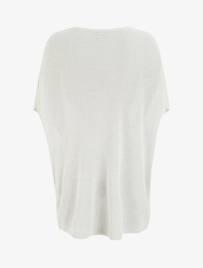 Top ample manches courtes chauve-souris - Blanc - 2