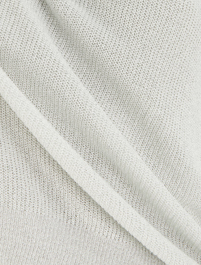 Top sans manches à maille fine irisée - Blanc - 3