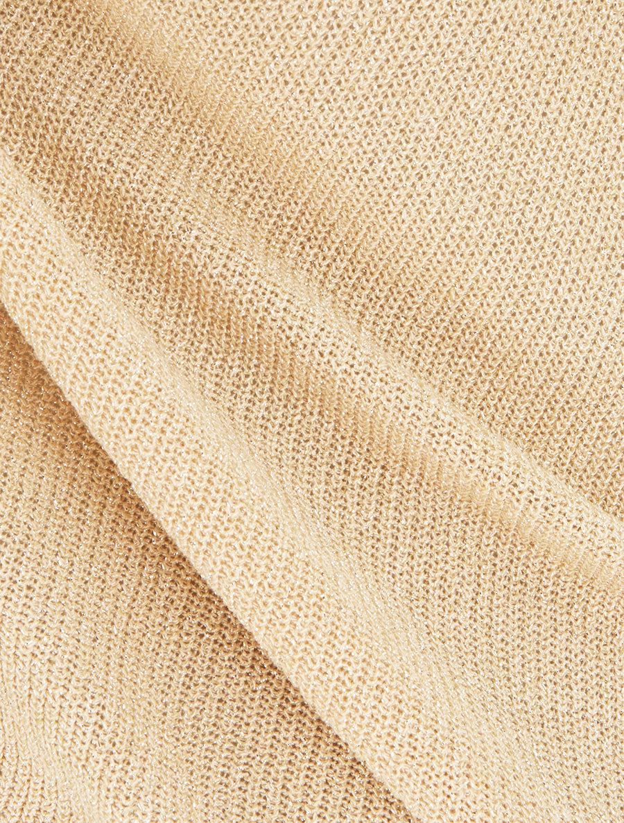 Débardeur en fine maille à détail irisé - Camel clair - 3