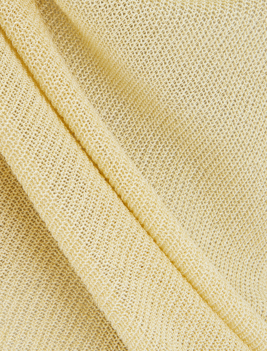 Débardeur en fine maille à détail irisé - Jaune - 3