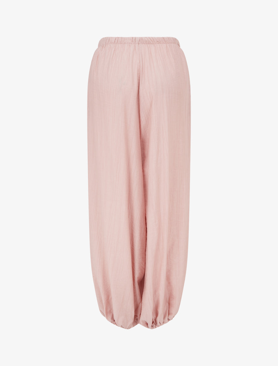 Pantalon style sarouel à bouts élastiqués - Vieux rose - 2