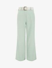 Pantalon uni élastiqué - Vert d&